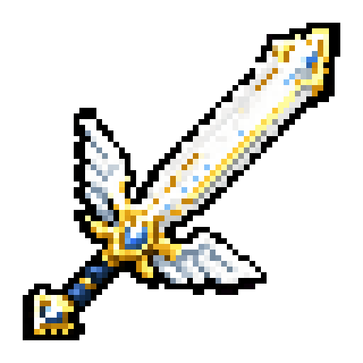 AI-generated Minecraft angelic sword item texture