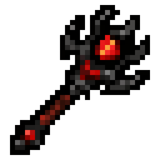 AI-generated Minecraft demonic wand item texture