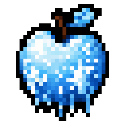 AI-generated Minecraft frozen apple item texture