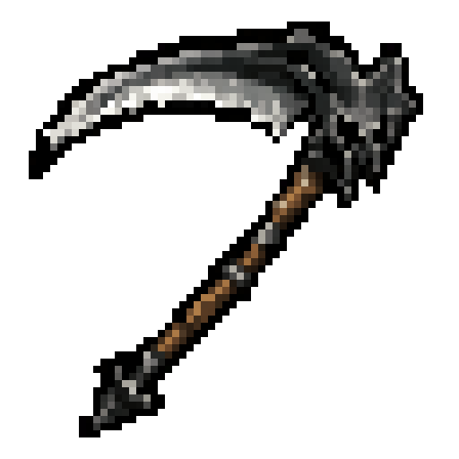 AI-generated Minecraft scythe item texture